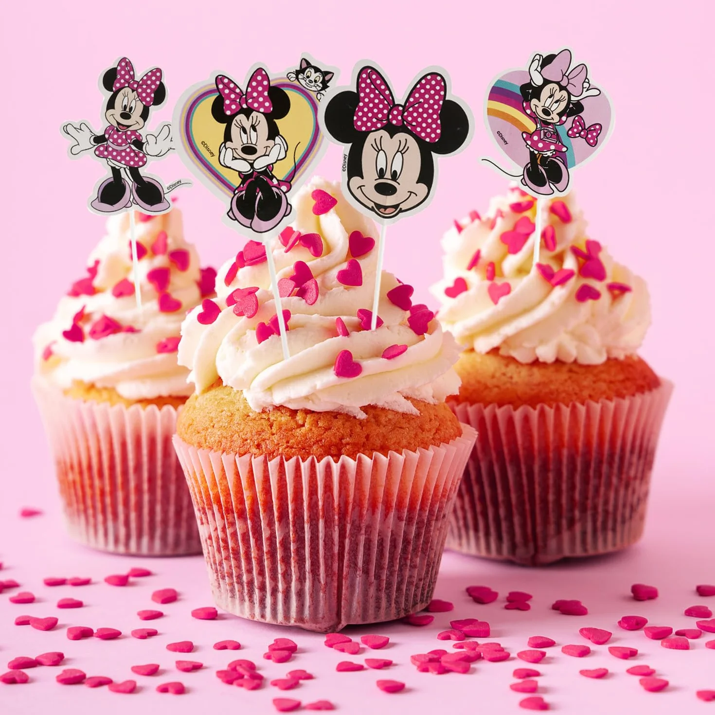 dekora - Zestaw do Robienia i Dekorowania Babeczek Myszki Minnie z Papieru - 8 Modeli 16 Jednostek