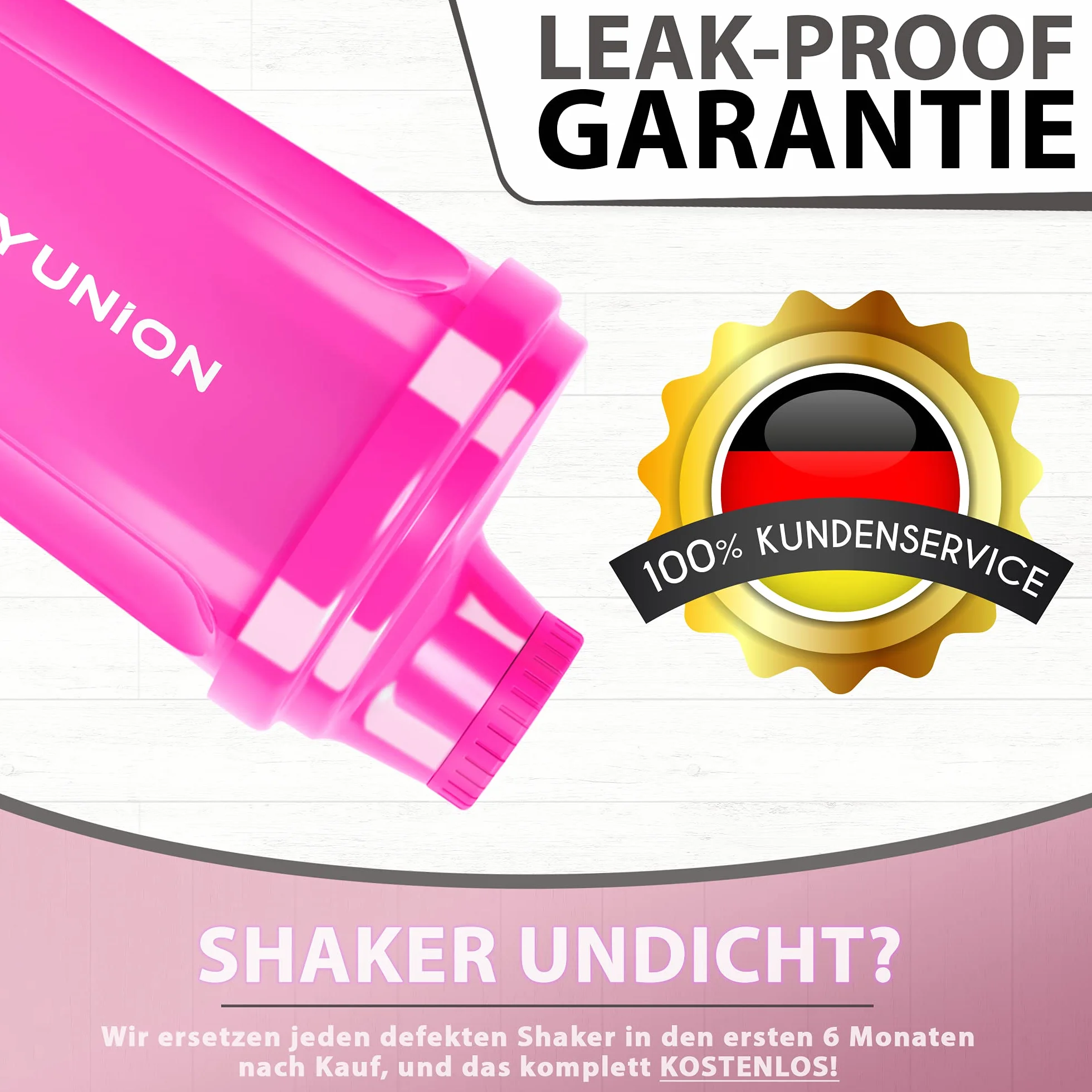 Heaven" shaker do białek białkowych 500 ml, zabezpieczony przed wyciekiem, bez BPA, z sitkiem i skalą, oryginalny - do kremowych serwatek w proszku z białkiem, shakesów, izolatów białkowych i