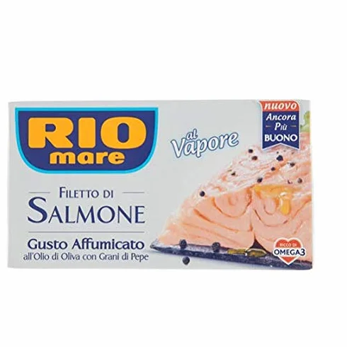 Rio Mare Salmone Affumicato filet łososiowy w oliwie z oliwek wędzony pieprzem 125 g