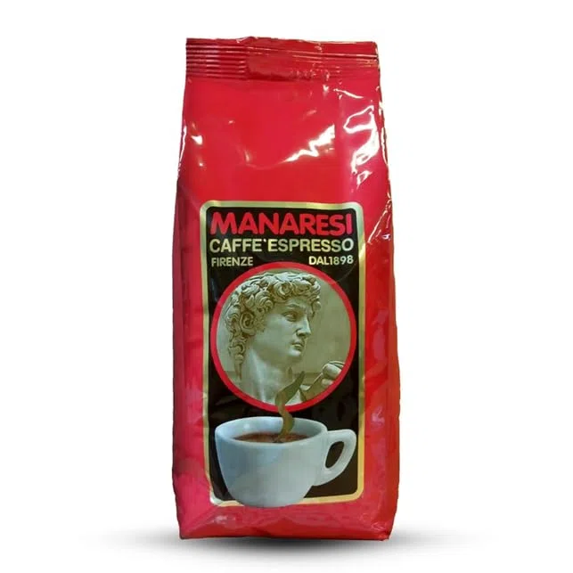 Manaresi kawa z czerwonymi ziarnami | opakowanie 4 woreczków po 1 kg | Arabica 60% mocne 40% | triumf aromatu i smaku