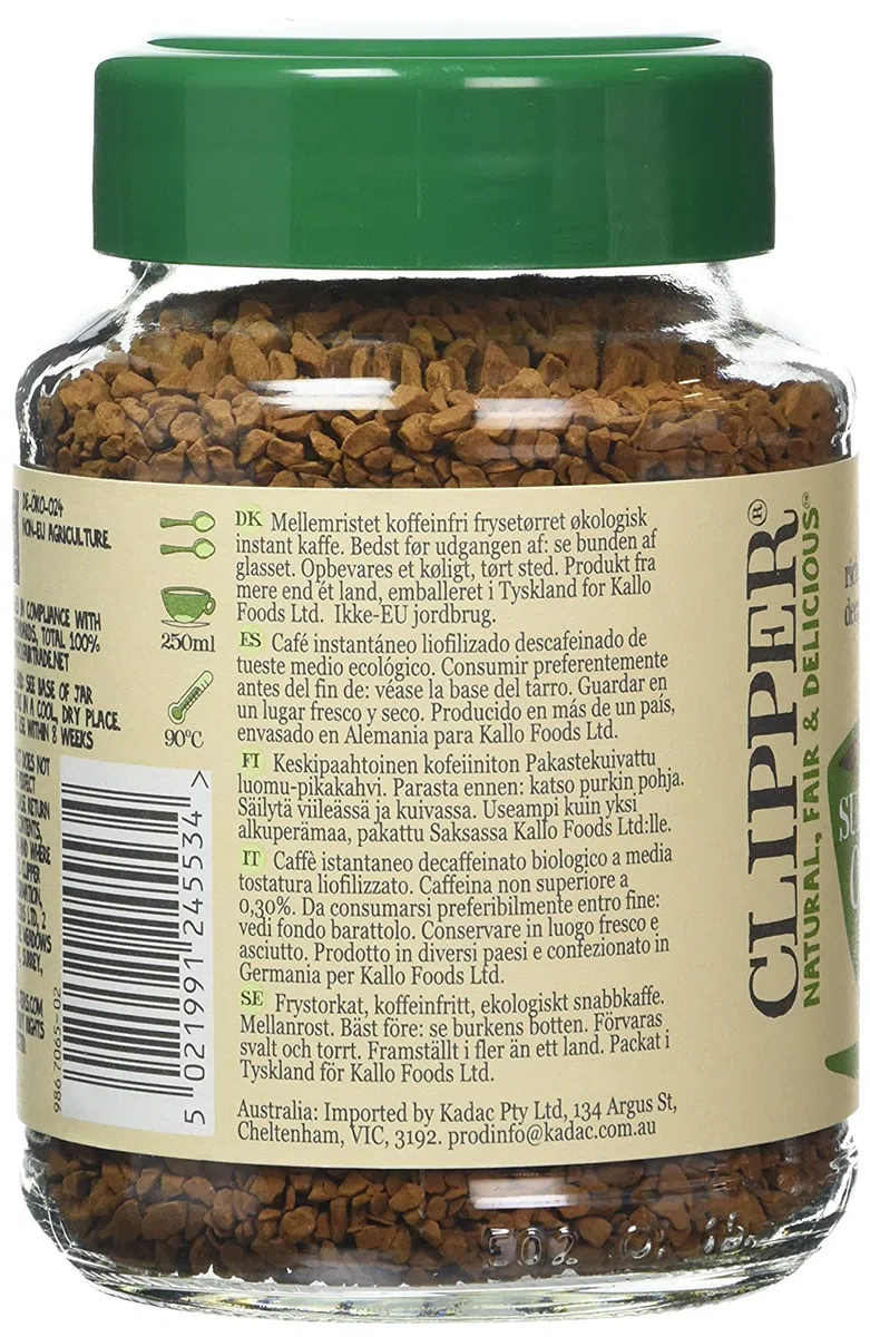 Organic Decaffeinated Freeze Dried Instant Coffee FT – 100 g