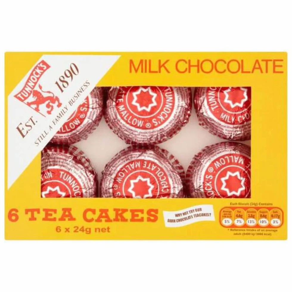 Tunnock's Milk Chocolate Tea Cakes, 6 x 24g