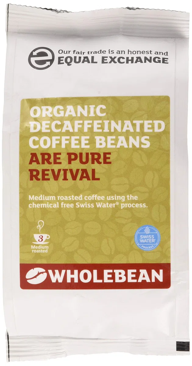 Equal Exchange Organiczne szwajcarskie ziarna kawy bezkofeinowe 227 g