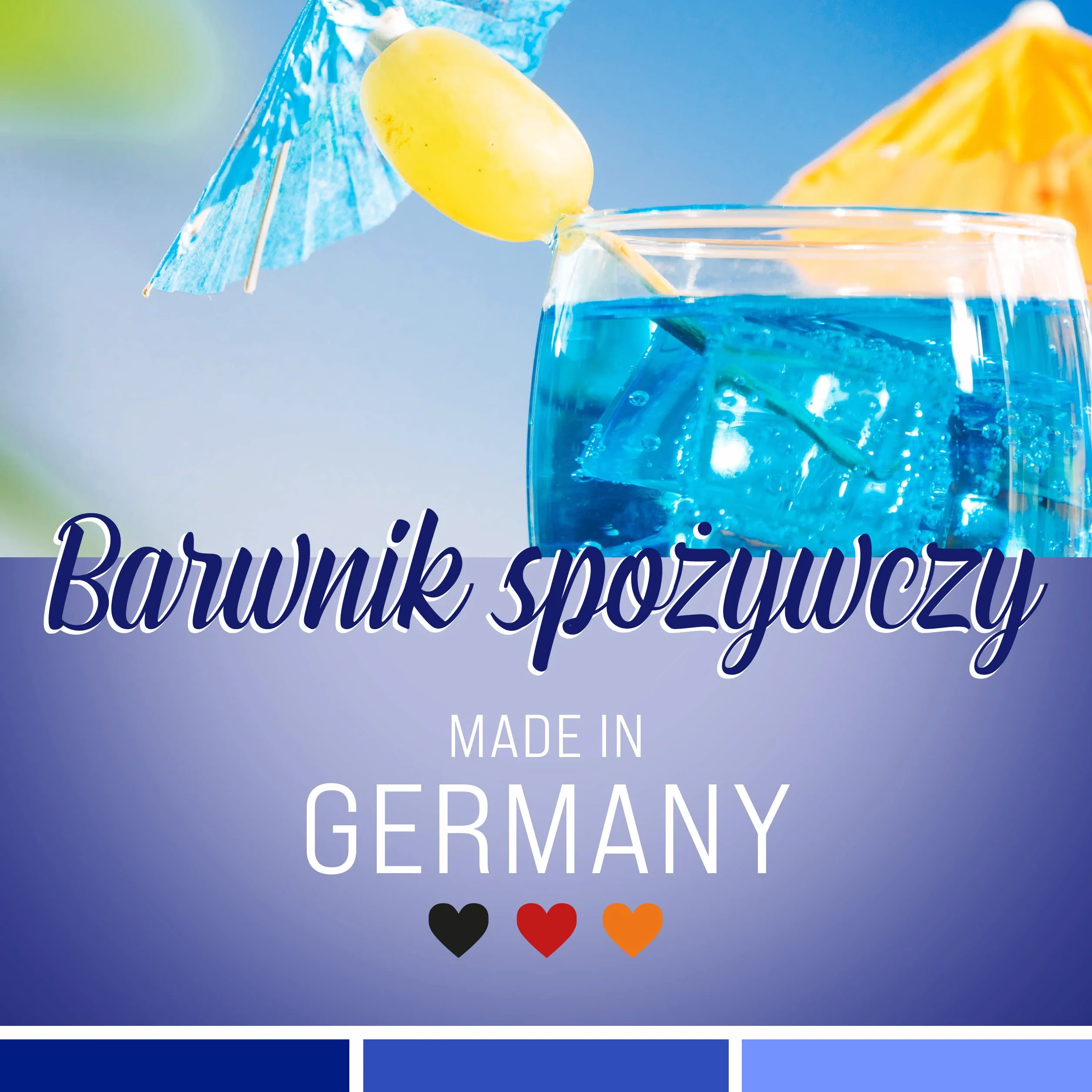 Belissia barwnik spożywczy niebieski 10ml wysoce skoncentrowany barwnik, wyprodukowany w DE bez cukru, płynny, do barwienia napojów, ciast, ciast, polew i wielu innych.
