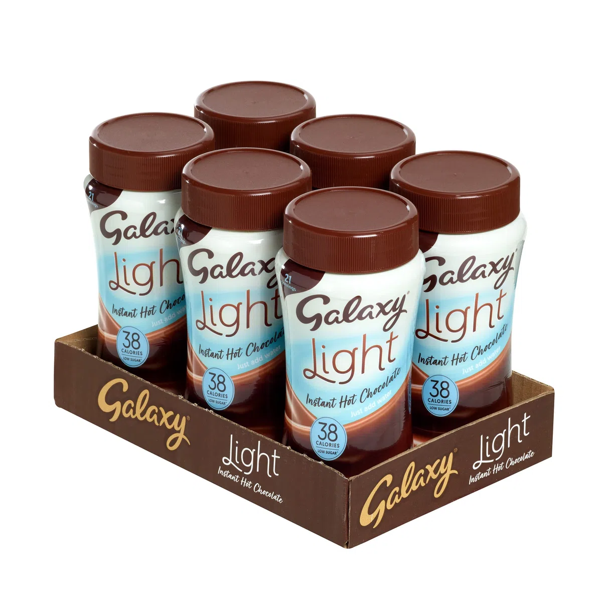 Galaxy Lekka gorąca czekolada instant 210 g (6 sztuk) 126 porcji - natychmiastowa niskokaloryczna gorąca czekolada tylko 38 kalorii na porcję