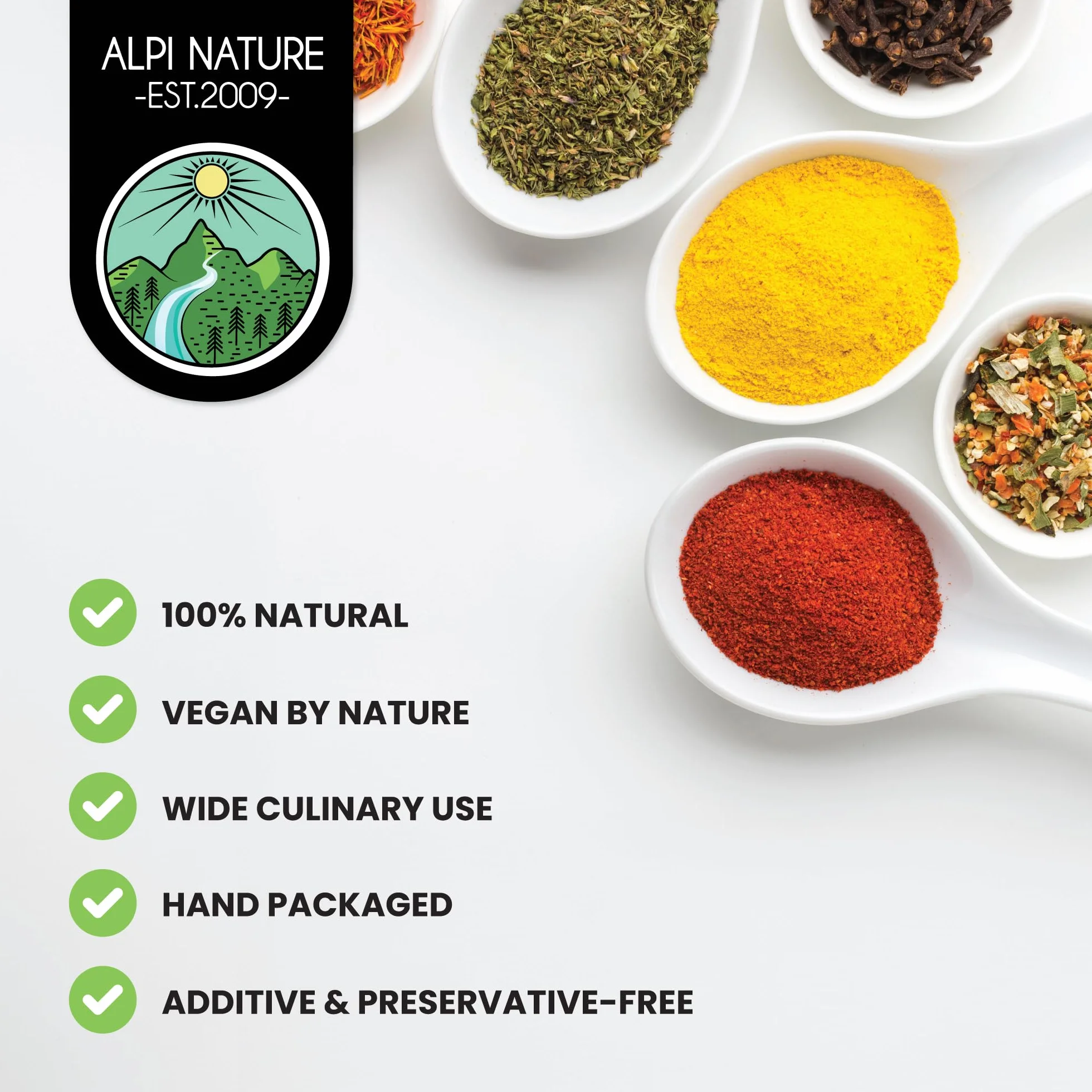 Alpi Nature Ostra Wędzona Papryka w Proszku 250g, Mielona Ostra Czerwona Papryka, Ostry Proszek Paprykowy