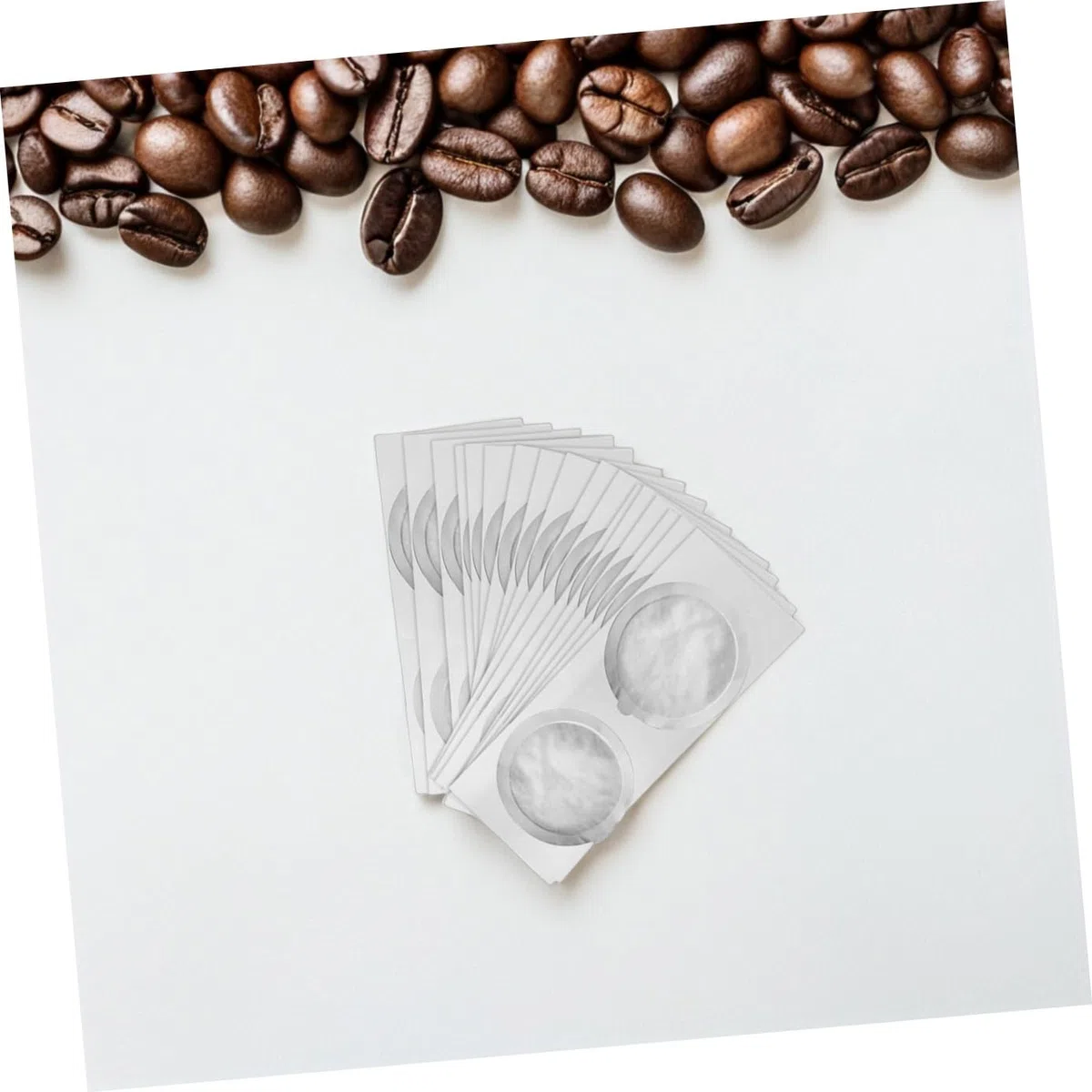 Zerodeko 5 Zestawów Małych Kapsułek Do Espresso Pokrywek Uszczelniania Kawy Łatwego Usuwania Bezpiecznej Dla Żywności Folii Aluminiowej 50 Szt. * 5
