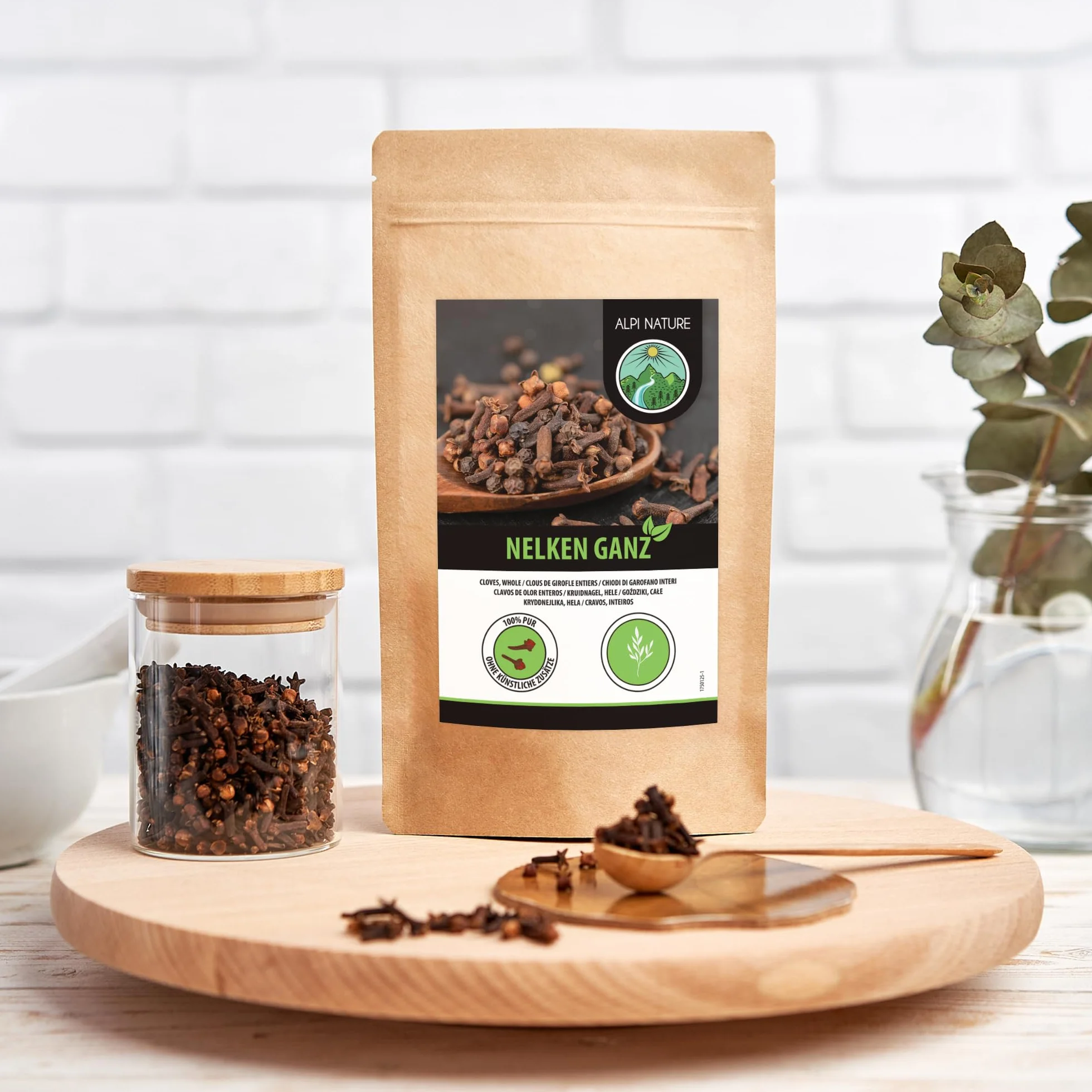 Alpi Nature Goździki Całe 125g, Suszone Całe Pąki Goździków, Przyprawa Goździki do Gotowania