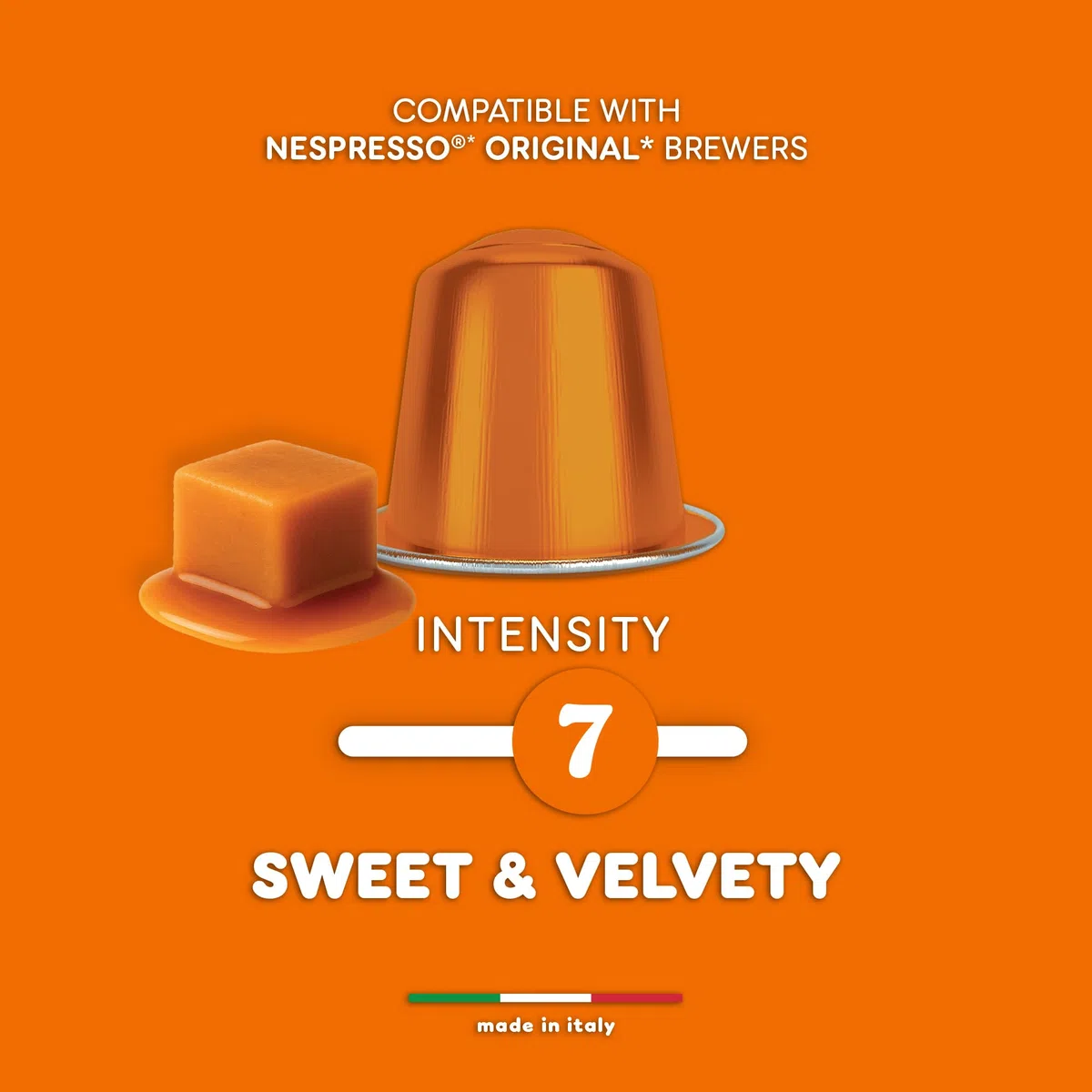 Dunkin’ Donuts Caramel – 120 kapsułek | Kompatybilne z Nespresso | 100% Arabica | Łagodne palenie z nutą karmelu | Łagodna, kremowa i aromatyczna kawa