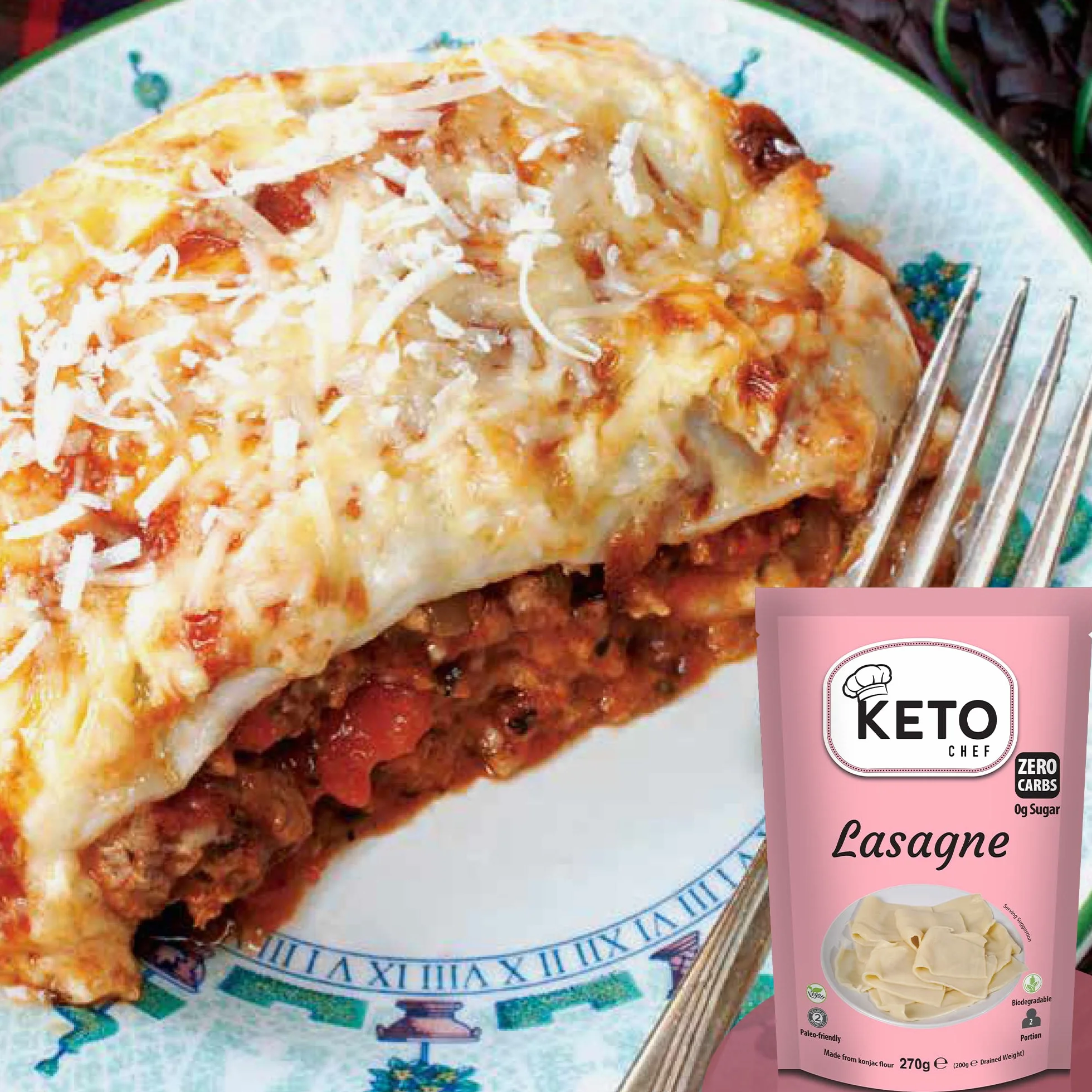 Keto wegańskie arkusze do makaronu lasagne – Konjac wąski arkusz do makaronu, zawiera węglowodany, tłuszcz i cukier, wykonane z mąki bezglutenowej, przyjazne dla paleo, niskokalorie, gotowe do spożycia (270 g)
