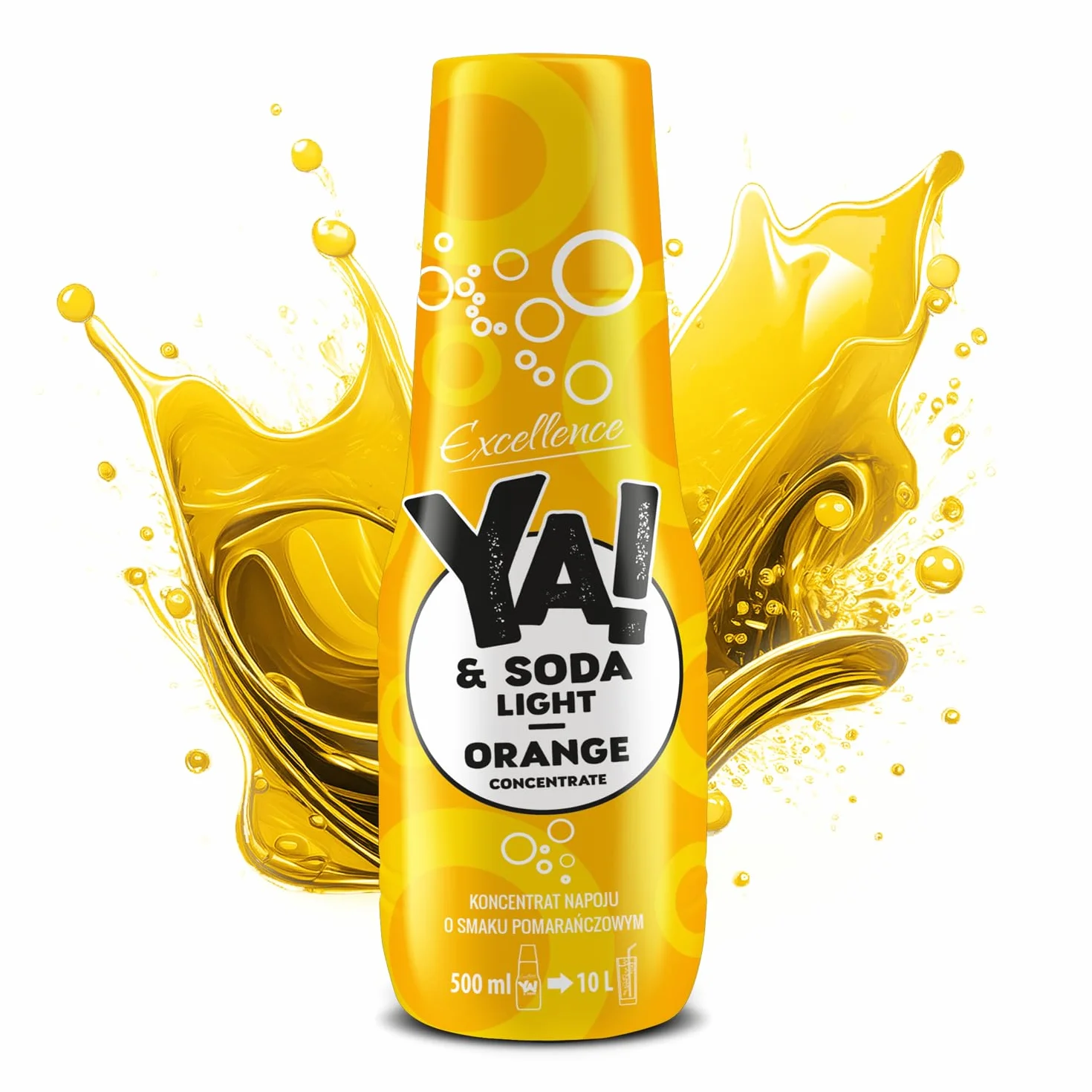 Koncentrat napoju do saturatora o smaku pomarańczowym 500 ml YA!&SODA LIGHT