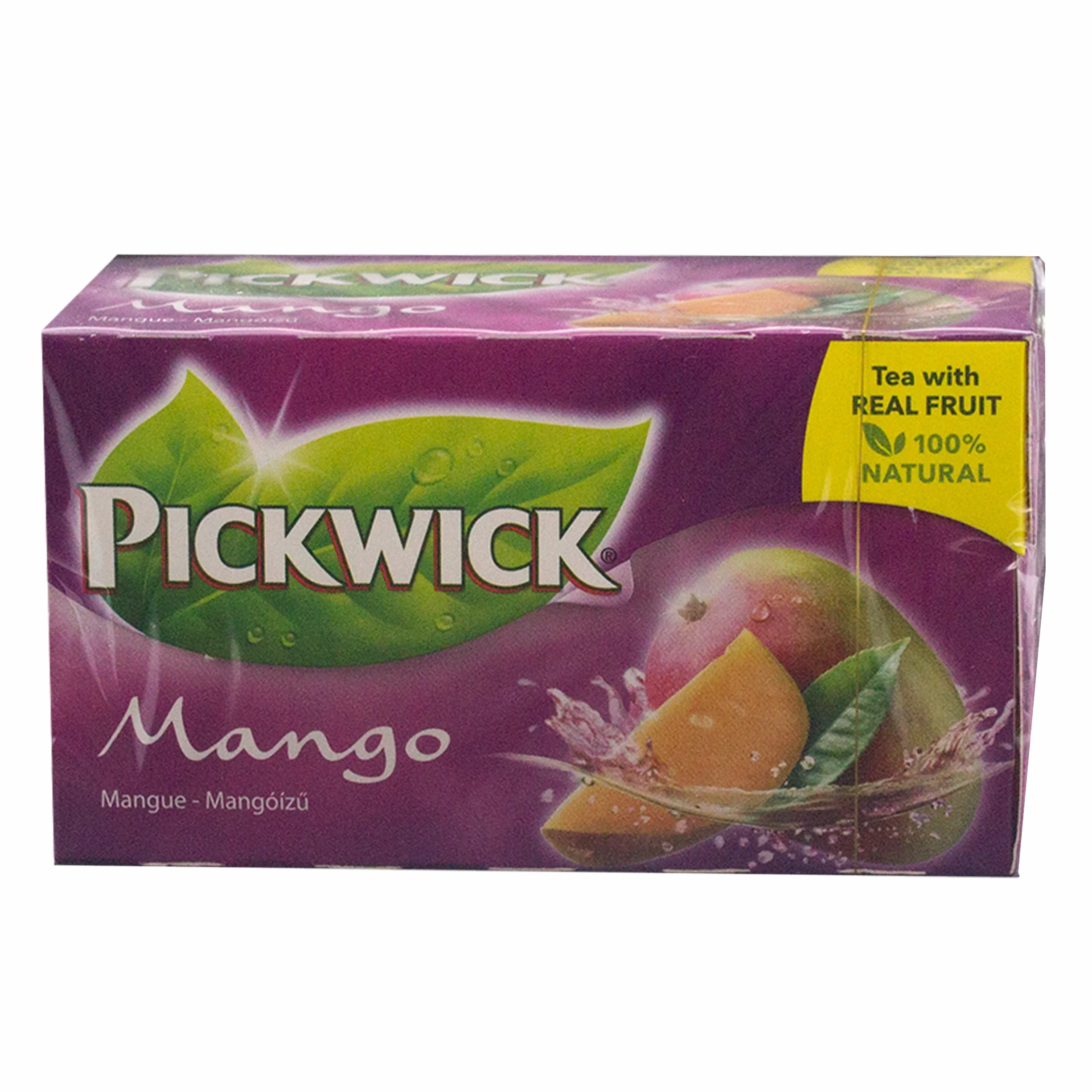 Pickwick Herbata mango, aromatyzowana czarna herbata, owocowy ogród, mangotea, 20 torebek herbaty
