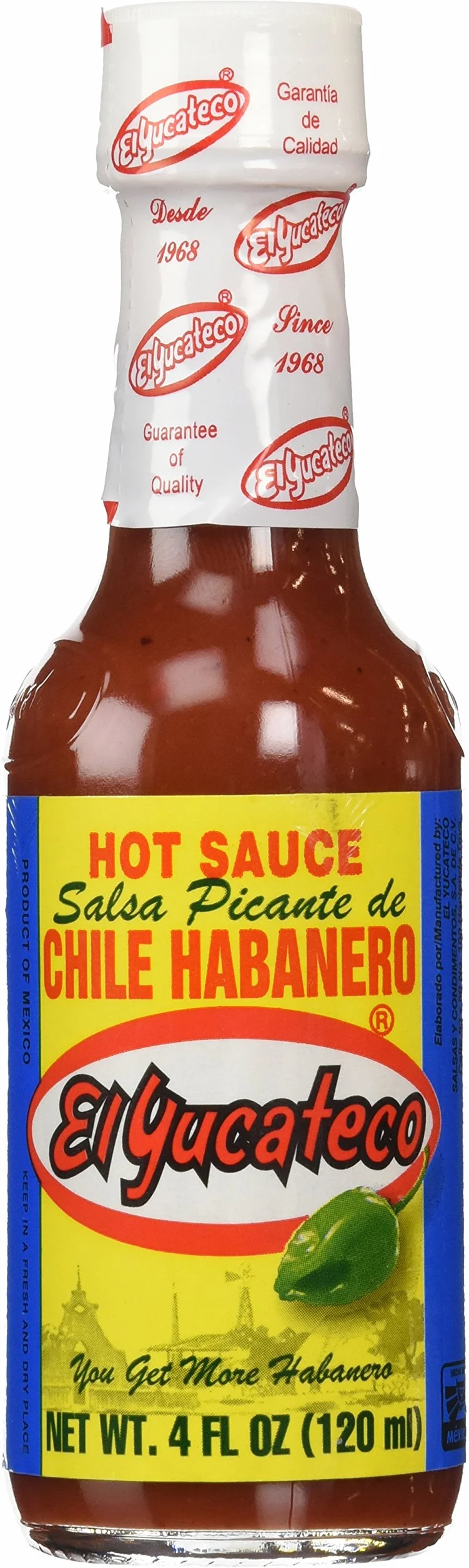 El Yucateco Salsa Picante de Red Chile Habanero Hot Sauce 120 ml ostry sos