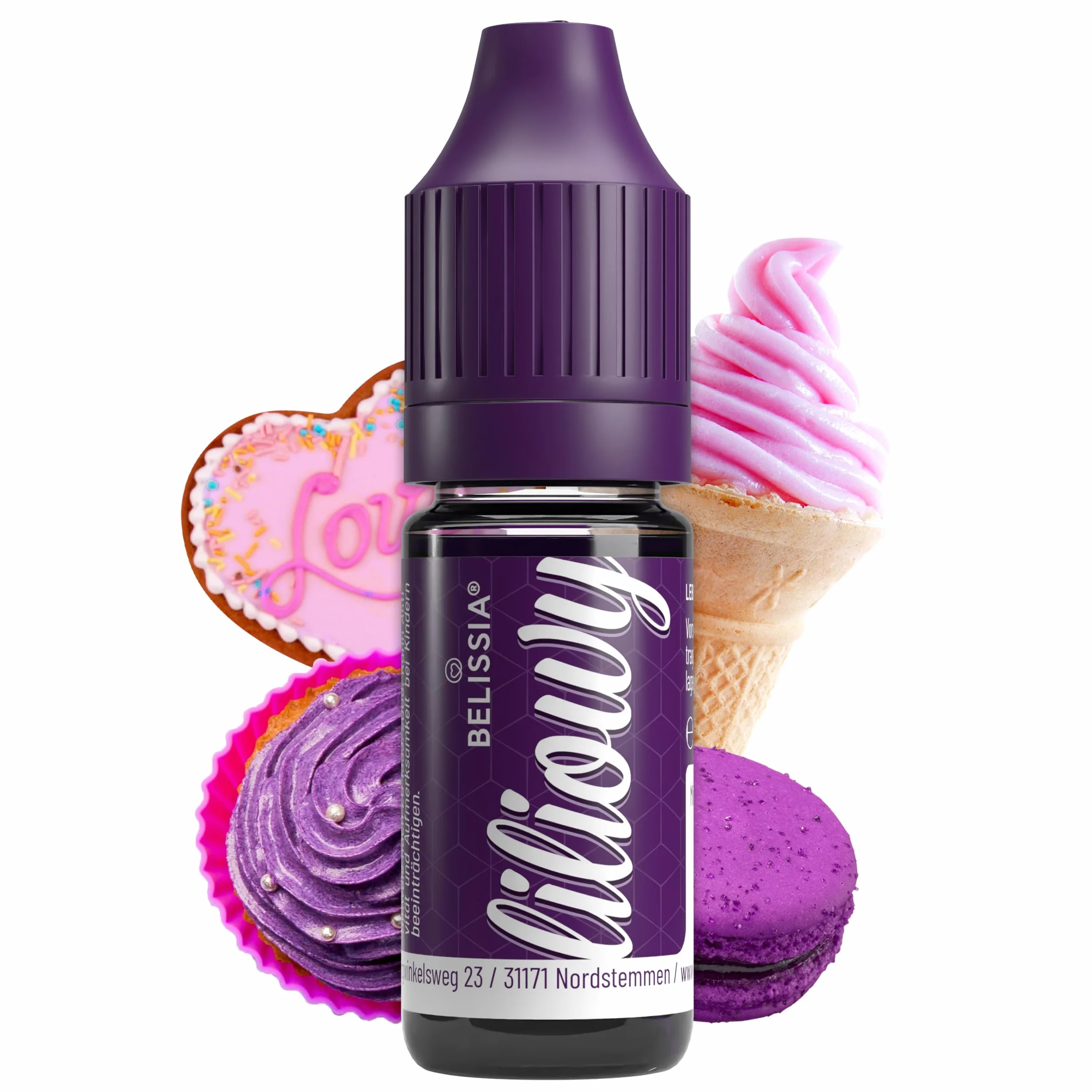 Belissia Barwnik Spożywczy Fioletowy 10ml, wysoko skoncentrowany barwnik, wyprodukowany w Niemczech, bez cukru, płynny, do barwienia napojów, ciast, ciasta, polew i wielu innych.