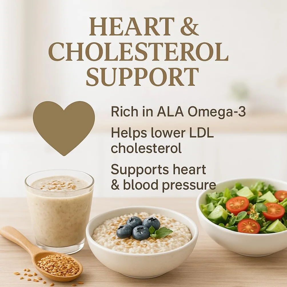 GiDeli Złote Siemię Lniane 500g – Wysoka Zawartość Omega 3 i Błonnika – Bez Dodatków – Idealne do Pieczenia – Wegańskie – Pełnoziarniste i Naturalne – Idealne do Musli, Chleba i Mleka
