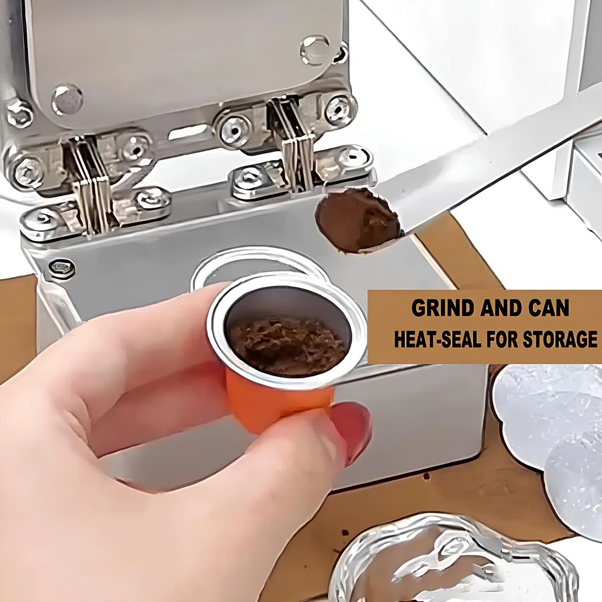Maszyna do zgrzewania kapsułek kawy, folia zgrzewająca z folii aluminiowej, wielokrotnego użytku, adapter konwertera do espresso