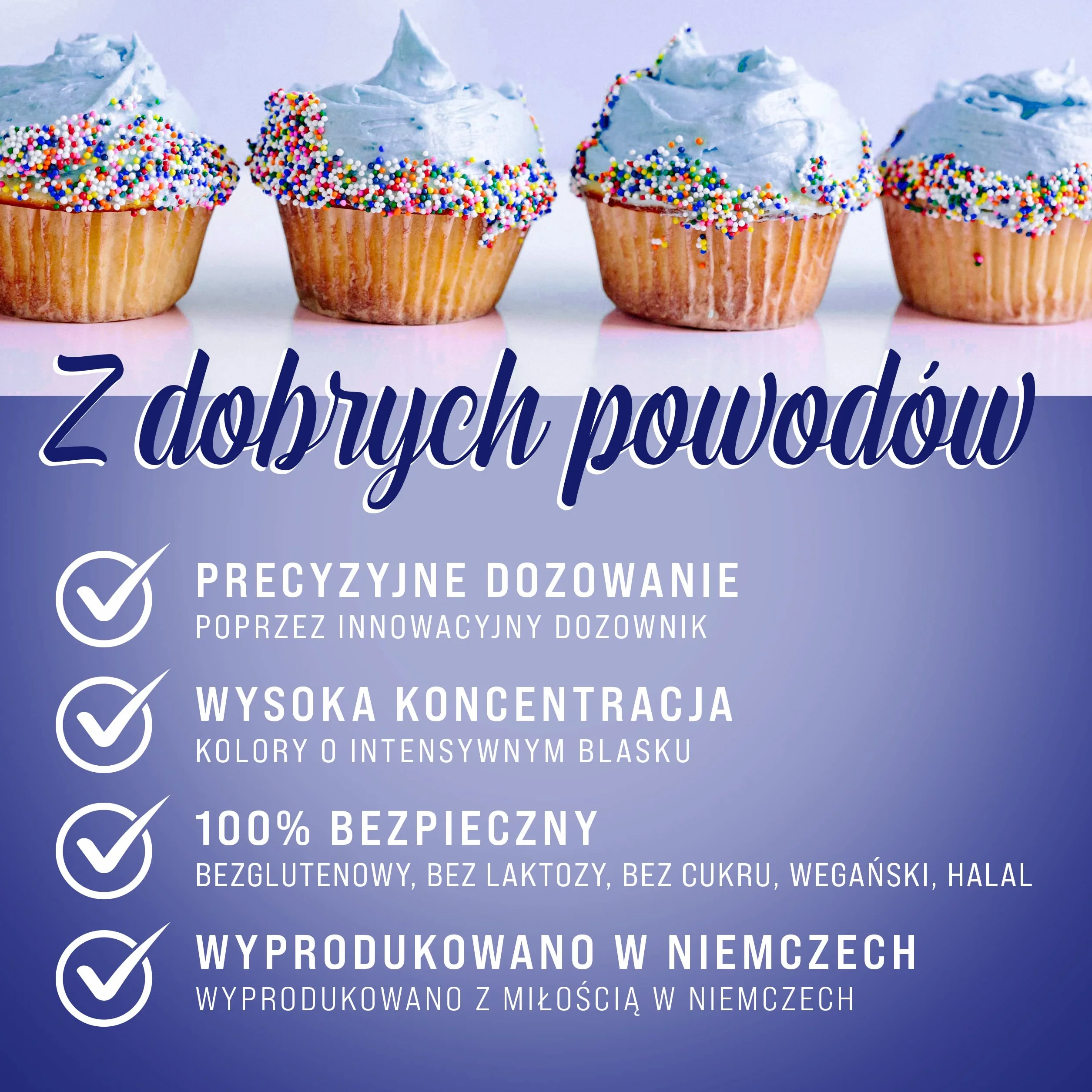 Belissia barwnik spożywczy niebieski 10ml wysoce skoncentrowany barwnik, wyprodukowany w DE bez cukru, płynny, do barwienia napojów, ciast, ciast, polew i wielu innych.