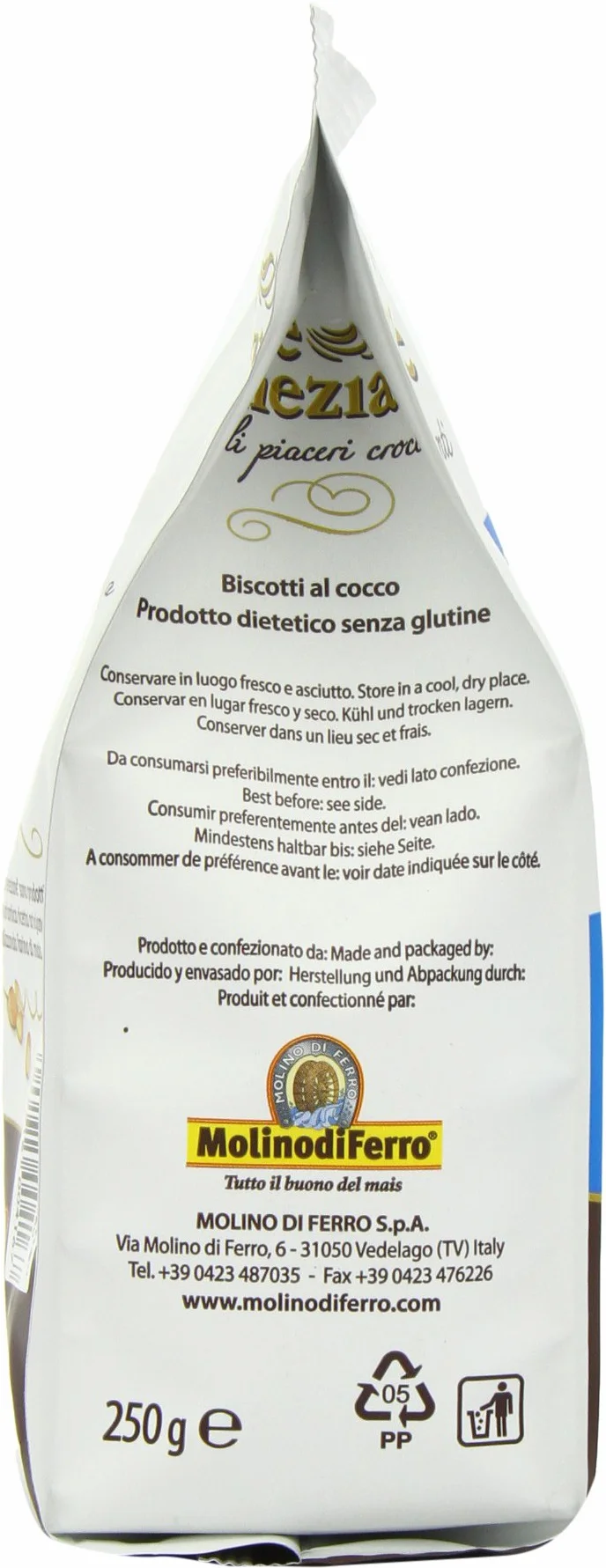 Ciasteczka bezglutenowe kokosowe włoskie kruche 250g Le Veneziane kruche