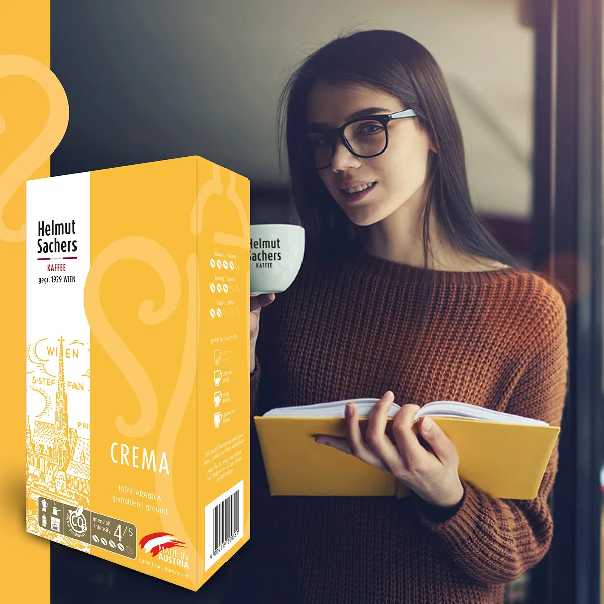 Helmut Sachers Kaffee Krem, mielony, 500 g