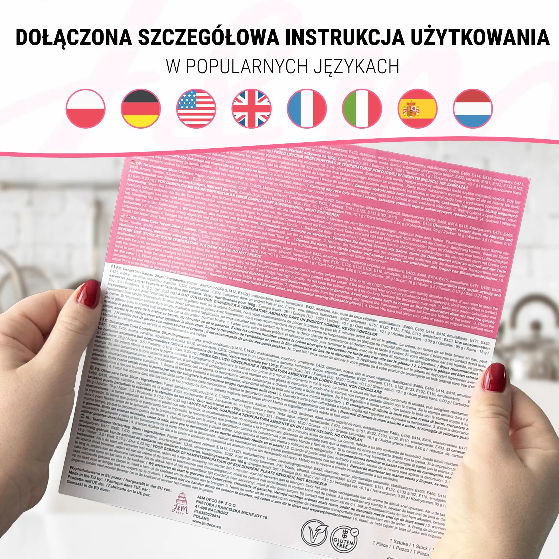 Jadalna dekoracja tortu jednorożec fondant okrągły Ø 20 cm