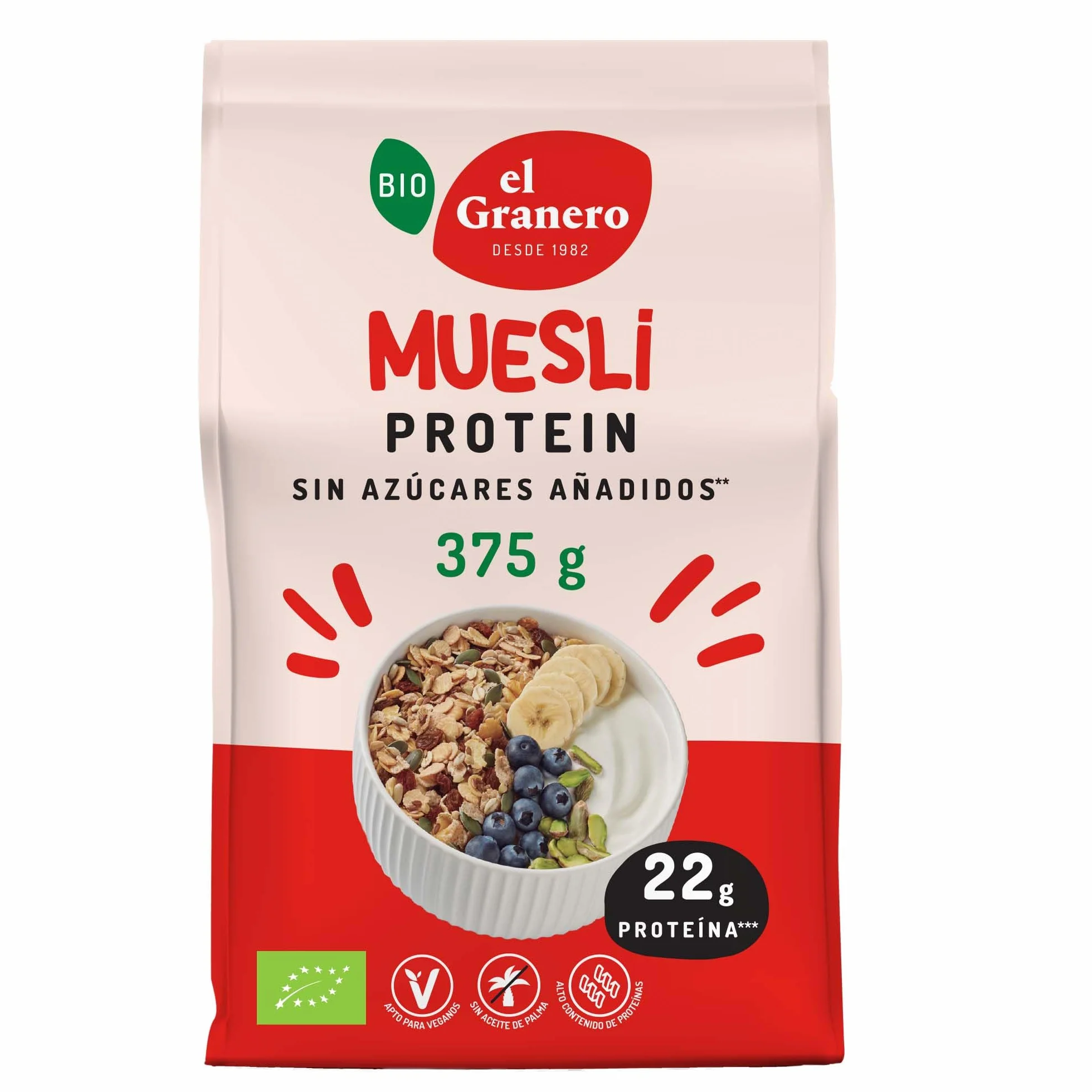 ELGRANERO Muesli Białko Bio 375 g