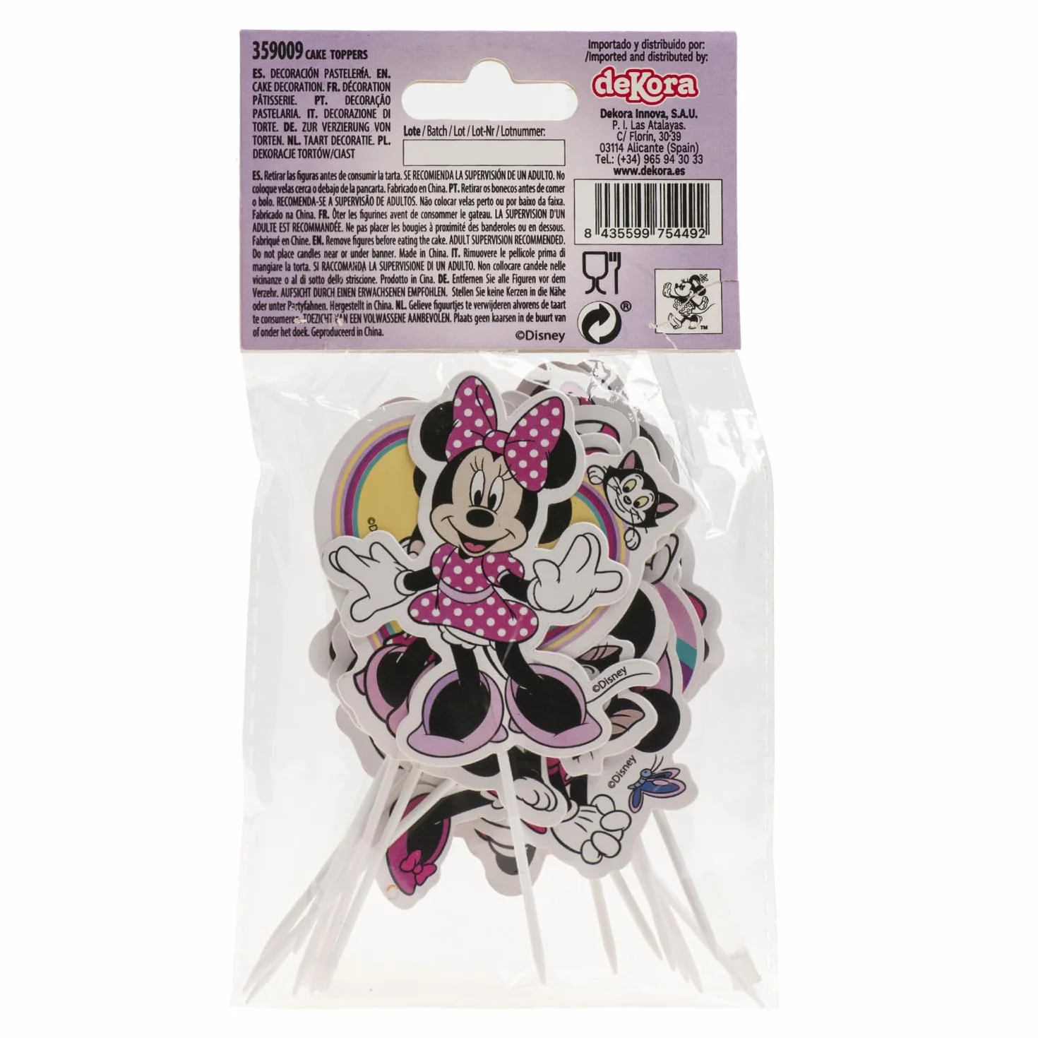 dekora - Zestaw do Robienia i Dekorowania Babeczek Myszki Minnie z Papieru - 8 Modeli 16 Jednostek
