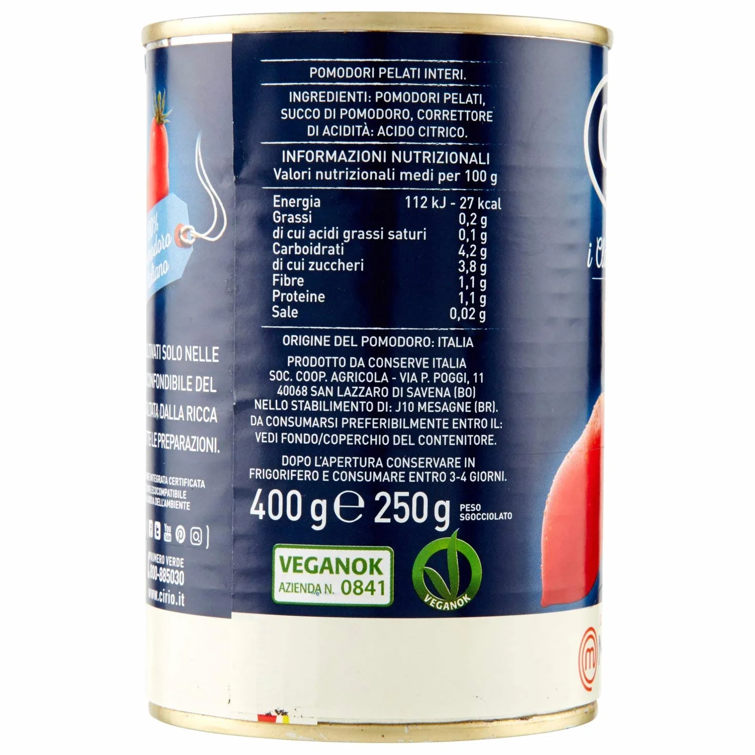 Cirio Zestaw 3 bezglutenowych obranych pomidorów 400 g