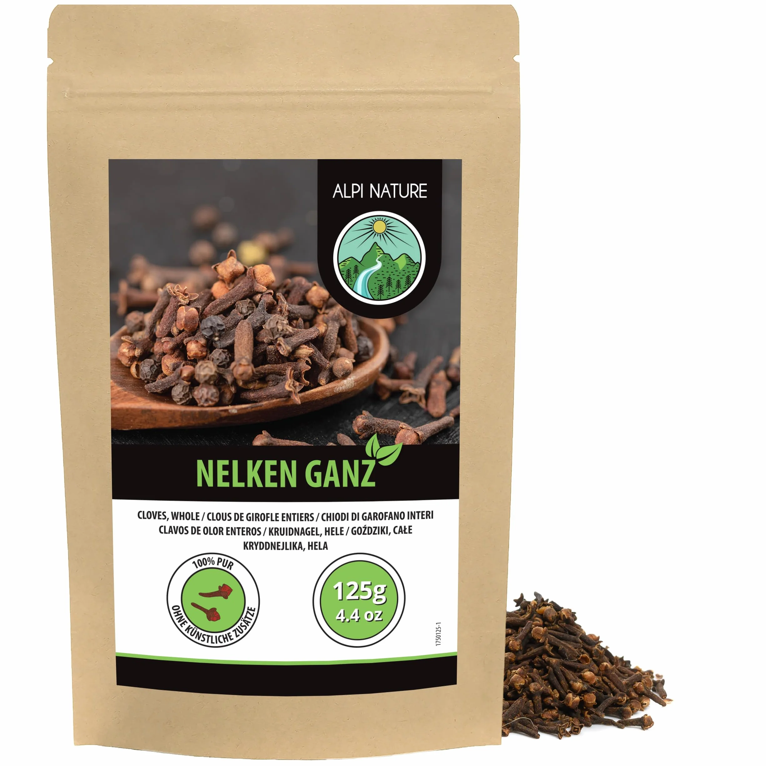 Alpi Nature Goździki Całe 125g, Suszone Całe Pąki Goździków, Przyprawa Goździki do Gotowania