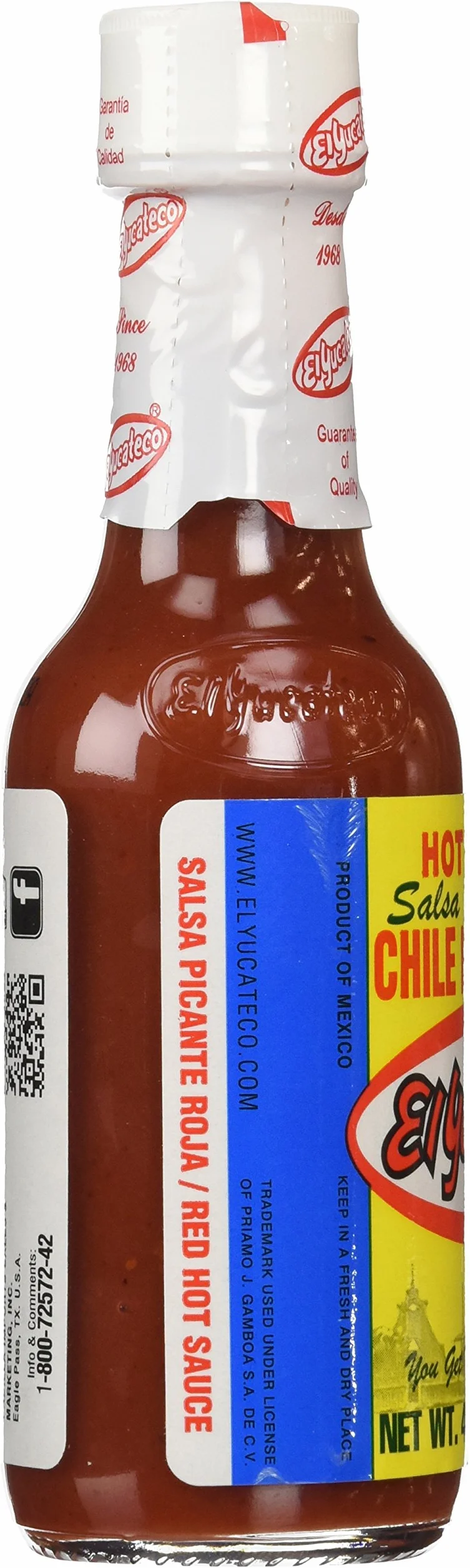 El Yucateco Salsa Picante de Red Chile Habanero Hot Sauce 120 ml ostry sos