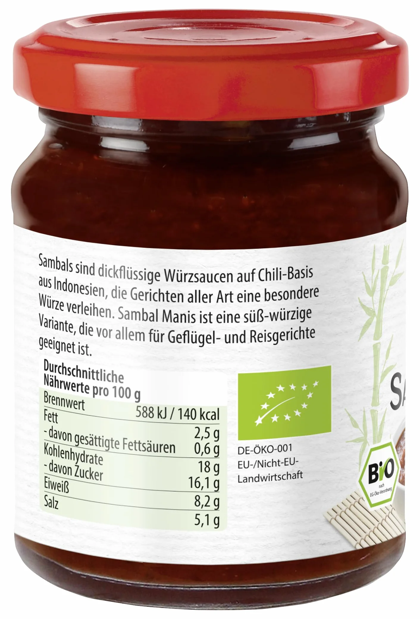 Bamboo Garden Bio Sambal Manis, 125 g