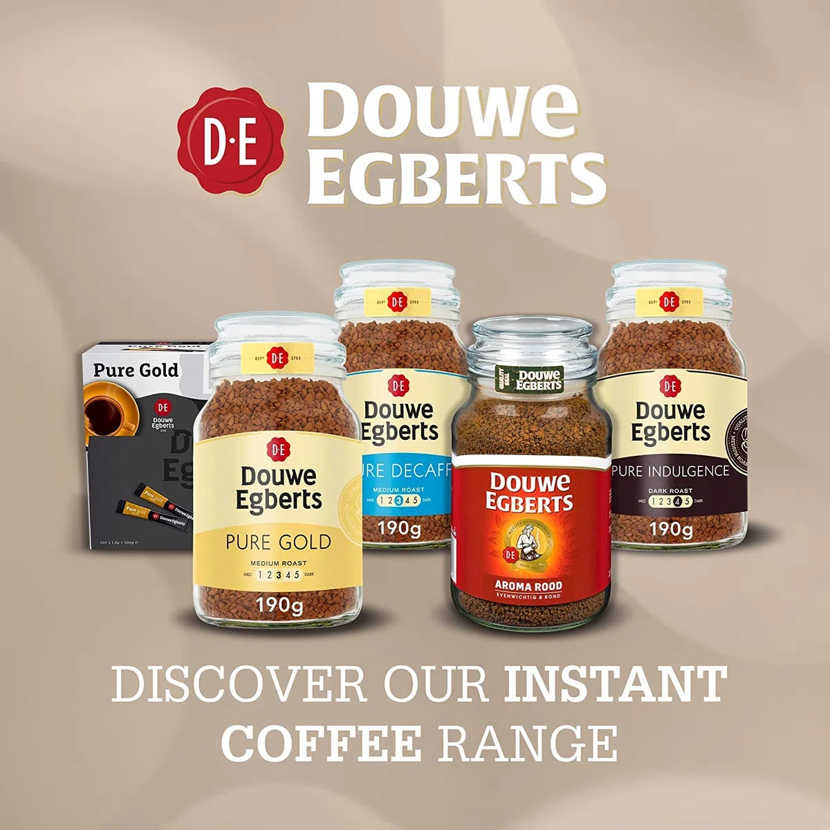 Douwe Egberts Czyste złoto średnie pieczenie kawa (190 g) - opakowanie 2 szt.